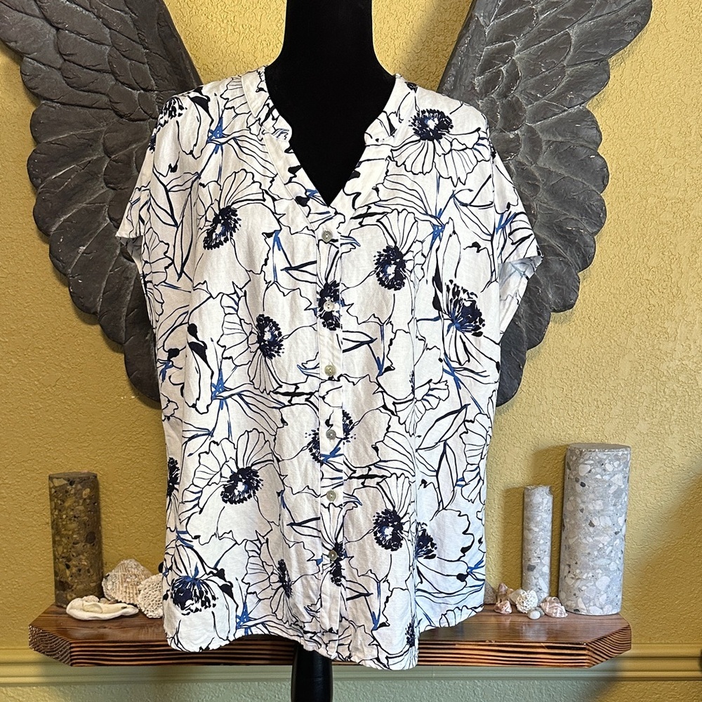 Laura Plus Floral Print Sleeveless Top